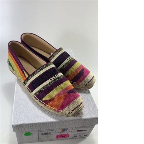 Dior Granville Espadrille Multicolor Dior Patchwork Embroidered 